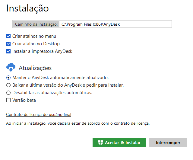 AnyDesk Instalação